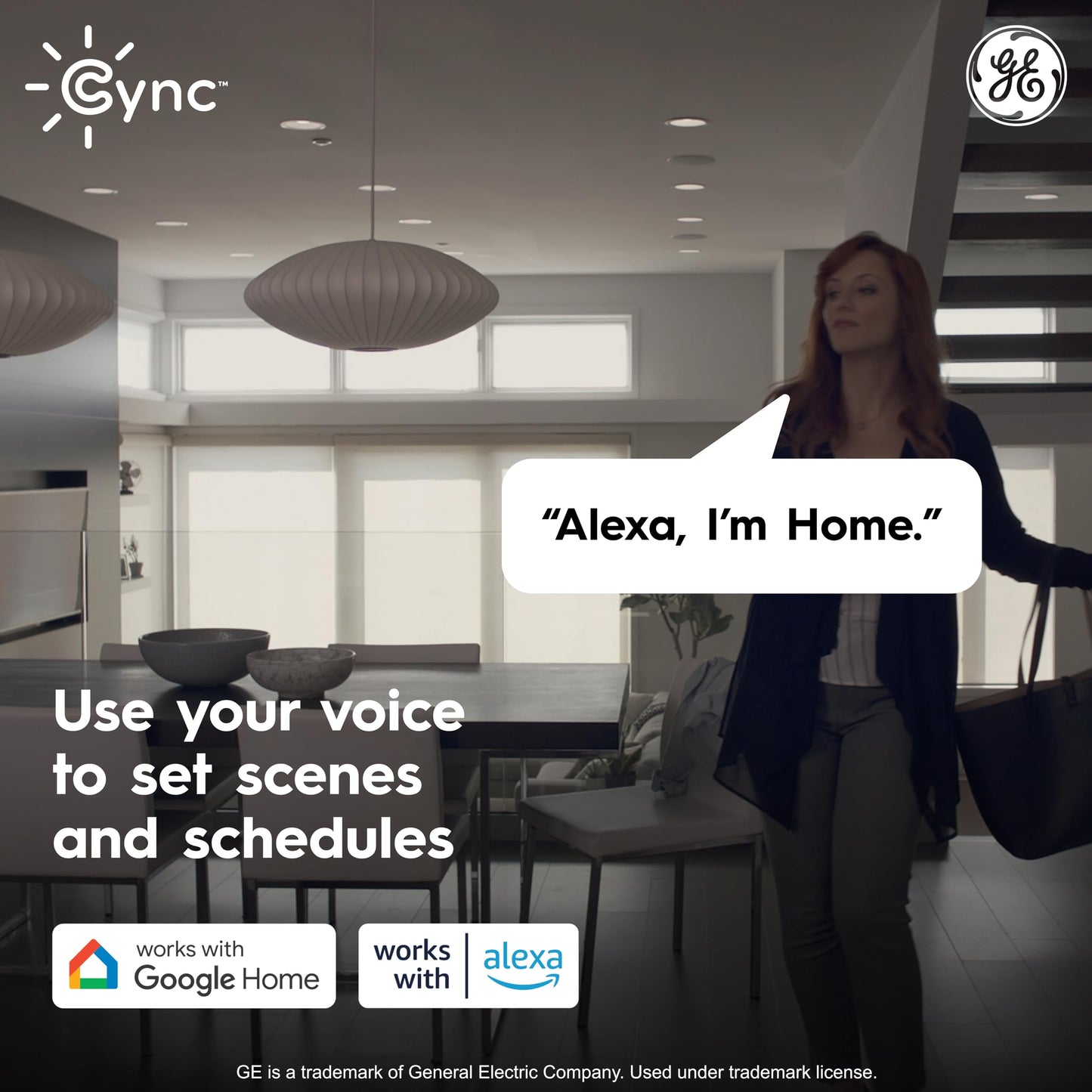 GE Cync Reveal HD+ Smart Undercabinet Light Fixture, Color Changing Undercab Light, Smart Wi-Fi Kitchen Light, Works with Alexa and Google Home, 18-in Bar, 93131251