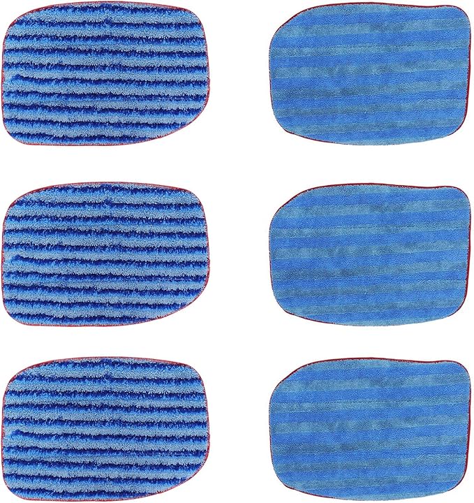 MC1375/MC1385 Microfiber Steam Mop Pads: 6 Pack Steam Replacement Pads Compatible with McCulloch MC1375, MC1385, MC1270 Steam Cleaners, Reusable & Washable Replaces Mop Pad Model: A1375-100/A1375-101