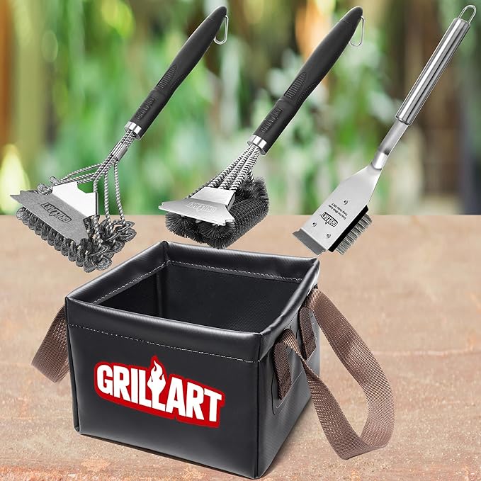 GRILLART Grill Brush Bristle Free, Soak Basin, Perfect Partner for SteamWizards Grill Brush (Only Soak Basin No Grill Brush)