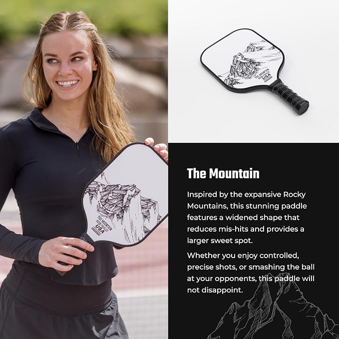 Bison Paddles: Carbon Graphite Pickleball Paddles - Lightweight Pickleball Rackets | Honeycomb Composite Core Improves Pickle Ball Placement and Increases Power | Durable Unibody Construction