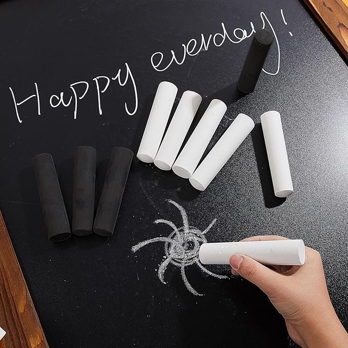 20 Pcs Sidewalk Chalk for Kids Jumbo Black White Washable Non Toxic Chalk for Classroom Outdoor Fun Creativity Art Play Painting on Chalkboard Playground Blackboard Easter Party