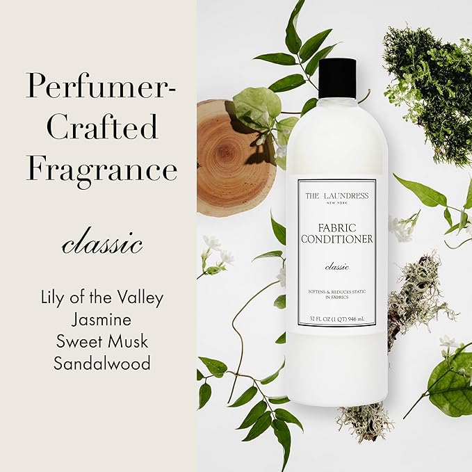 The Laundress Fabric Conditioner Classic, Fabric Softener Liquid, Concentrated, 32 Fl Oz, Soften Fabrics, Reduces Static
