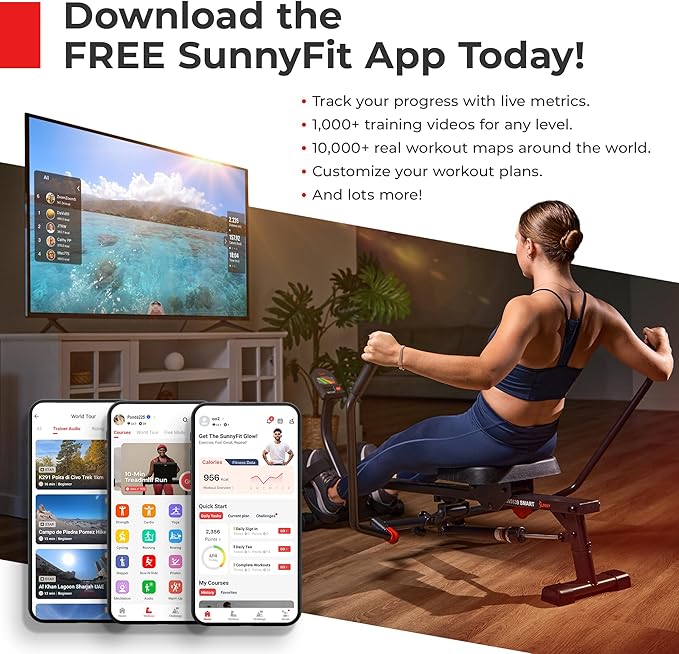 Sunny Health & Fitness Under Desk Pedal Elliptical Machine, Adjustable Resistance Leg Exerciser Office Home Workout While Sitting for Seniors