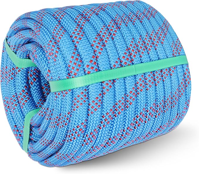 Arborist Climbing Rope (1/2in X 50ft) 48 Strands Polyester for Tree Work Climbing Pulling Swing Sailing