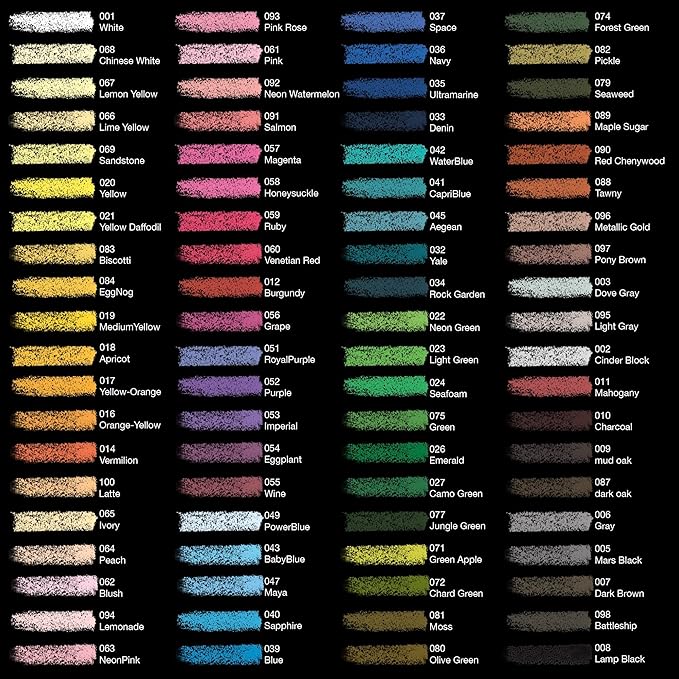 COLOUR BLOCK 80pc Soft Pastels for Artists I Color Chalk Pastels Set, Coloring Charcoal Sticks, Drawing Art Supplies for Adults, Beginners, Kids
