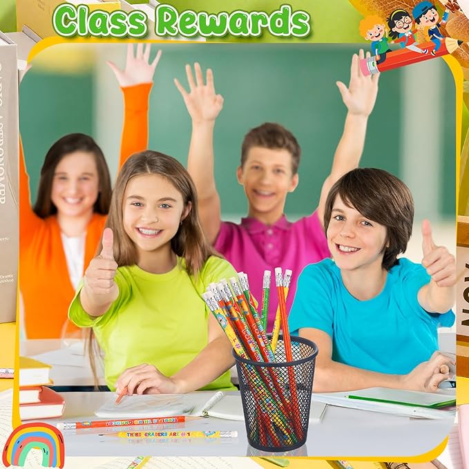 Tenceur 120 Pcs 5th Graders Pencils, 5 Motivational Cute Pencils Bulk with Erasers for Kids Student Teacher Classroom Reward Back to School Supplies