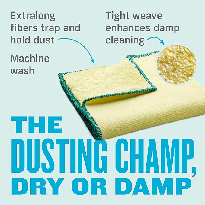 E-Cloth High Performance Dusting Cloth, Reusable Premium Microfiber Cloth for Dusting, 100 Wash Guarantee, 1 Pack