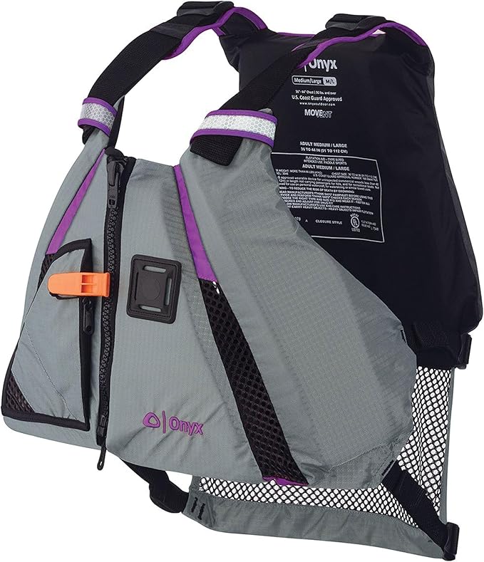 Onyx U.S. Coast Guard and Transport Canada Approved MoveVent Dynamic Paddle Vest for Adults for Kayaking, Canoeing, Stand Up Paddleboarding