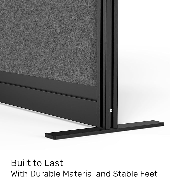 Workflow Modular Wall | Room Divider with Whiteboard, Sound-Dampening, & Frosted Acrylic Panels | Expandable Office Partition for Privacy & Productivity (70" x 48")