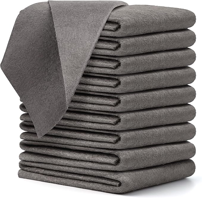 10 Pcs Thickened Magic Cleaning Cloth, Microfiber Streak Free Cleaning Cloths Reuseable Magic Cleaning Wipes for Windows Glass