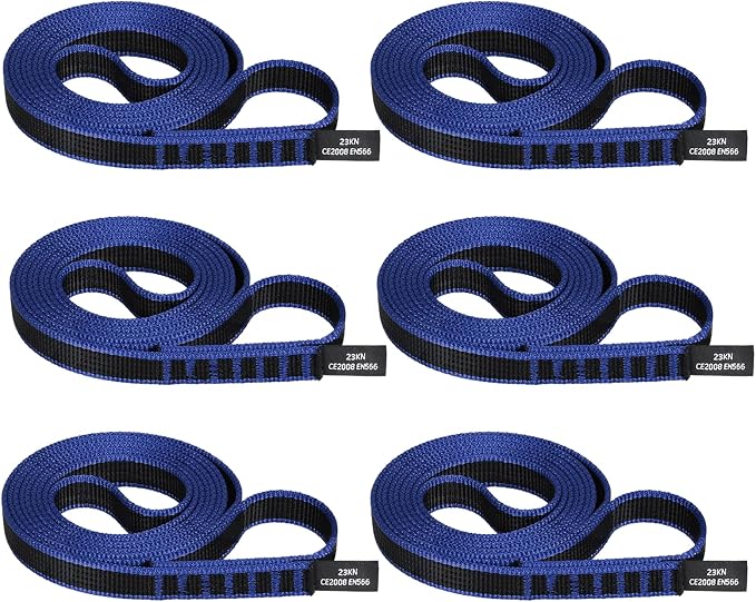18mm Nylon Climbing Sling Runner 23KN CE2008/EN566 Certified - Webbing Straps for Outdoor Rock Climbing, Rappelling, Swing, Yoga Hammock etc