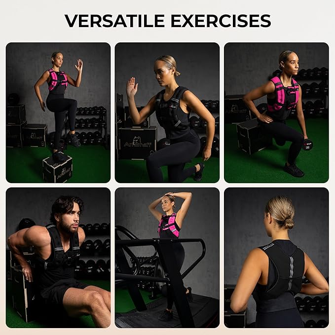 Weighted Vest - Weight Vest for Running, Strength Training & Muscle Building, Features Reflective Stripe for Safe Outdoor Workouts (available in 6lbs to 30lbs)