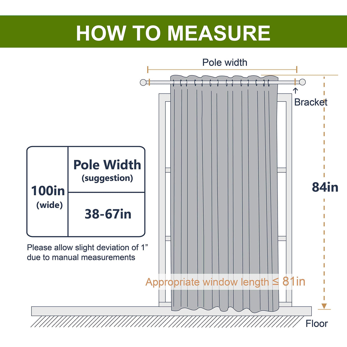 NICETOWN Grey Blackout Patio Sliding Door Curtains 84 inch Length, Grommet Room Divider Thermal Insulated Curtain Drapes for French Door/Living Room (Gray, W100 x L84, 1 Panel)