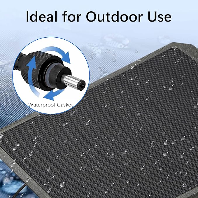 Solar Panel Wildlife Camera Solar Charger 5200 mAh/3.7V, Supports 6V/9V/12V Output, 1.7/2.1mm DC Connector for Wildlife Camera Battery and Other Small Devices