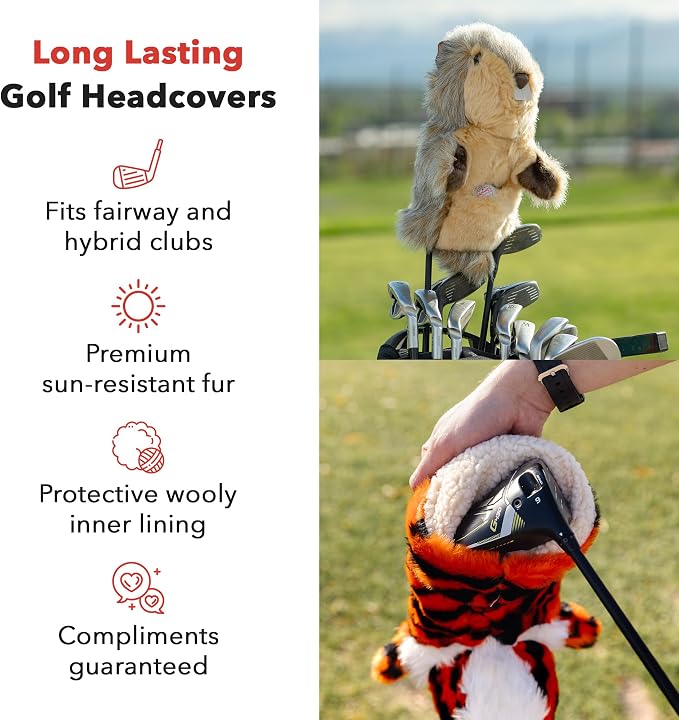 Daphne's Headcovers Owl Hybrid Headcover | Premium Hybrid and Fairway Wood Headcovers | Funny Golf Club Covers | Stylish Protection for Clubs | Men's Golf Gear | Hybrid Headcover for Men and Women
