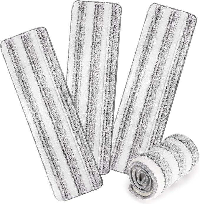 3 Pack Microfiber Cleaning Pads for Bona Mop, Reusable Microfiber Mop Pads for 18 Inch Mop, Hardwood Floor Replacement Cleaning Mop Pads, Machine Washes