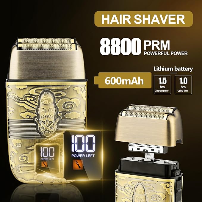 RESUXI Professional Hair Clippers for Men T-Blade Trimmer Electric Shavers Razor Set,Cordless Beard Trimmer for Men Barber Clippers for Hair Cutting Grooming Kit