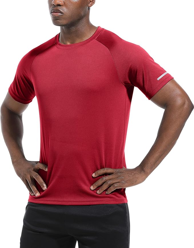Boyzn 1, 3, 5 or 7 Pack Men's Workout Running Shirts, Dry Fit Moisture Wicking T-Shirt, Gym Athletic Short Sleeve Tee Shirts