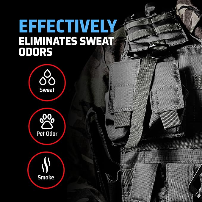 Vest Odor Remover Spray – for Police Gear, Law Enforcement Accessories & Tactical Equipment – Non-Toxic, Residue-Free, Long-Lasting Fresh Scent – 2 Pack