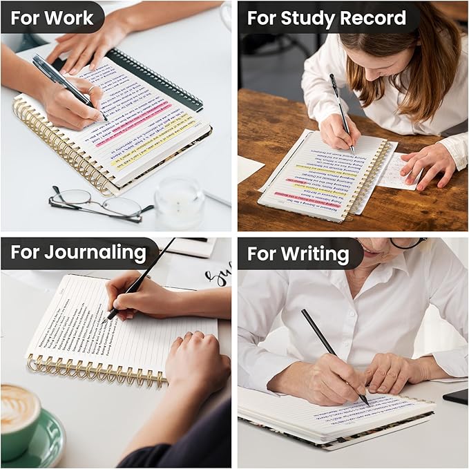 Lined Spiral Notebook Journal for Work, 300 Pages Thick B5 (7.1"x10") College Ruled Journal for Women & Writing, Hardcover Notebook for Note Taking, Perfect for Office Home School Supplies, Mushroom
