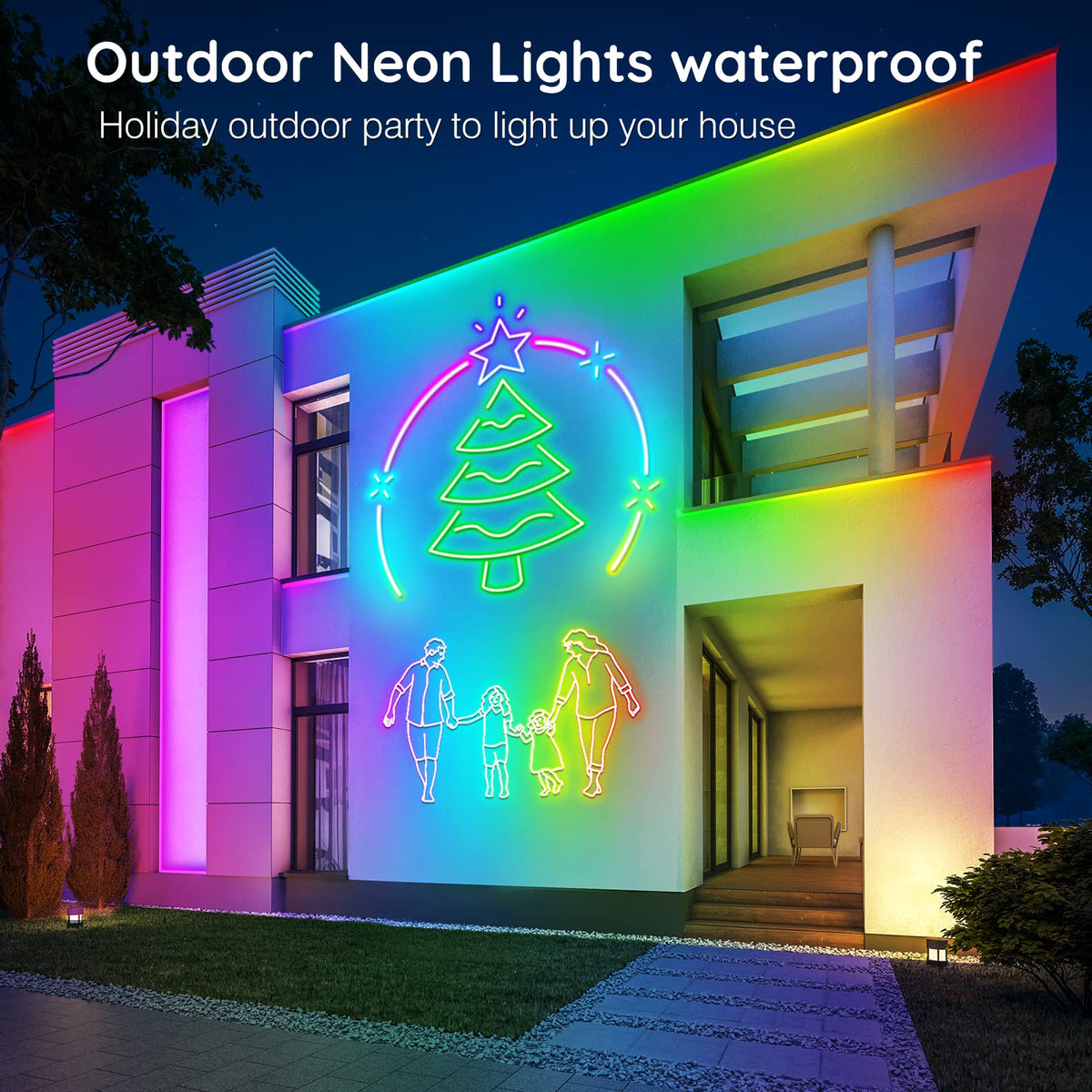 AILBTON 50FT Led Neon Rope Lights Control with App/Remote,Flexible Led Rope Light,Multiple Modes,IP65 Outdoor RGB Lights Waterproof,Music Sync Gaming Led Neon Strip Light for Bedroom Decor