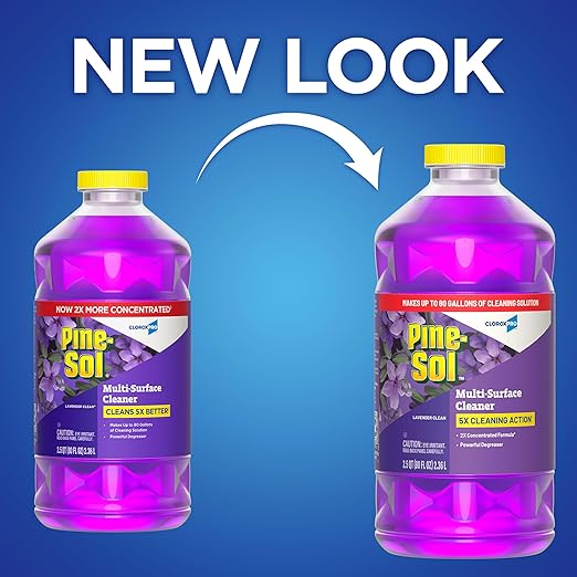 CloroxPro Pine-Sol Multi-Surface Cleaner, All Purpose Cleaner, Lavender Clean, 80 Fluid Ounces (Package May Vary)