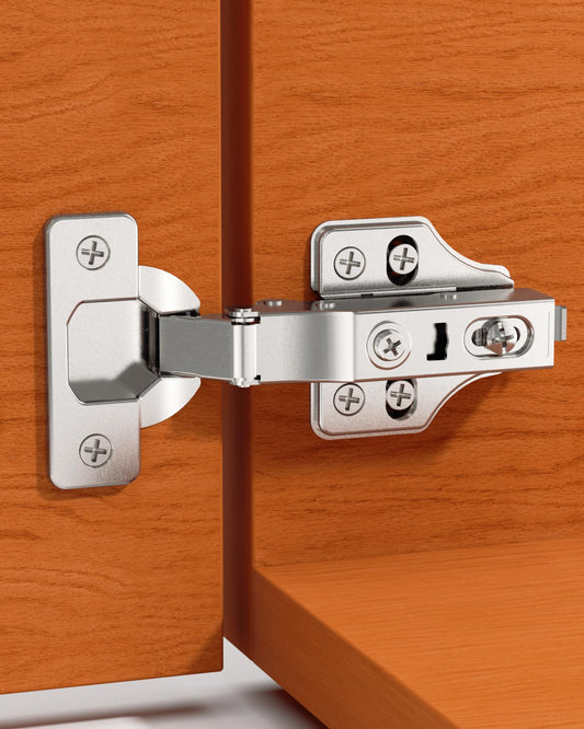Onemake 30 Pack Full Overlay Soft Close Cabinet Hinges, Stay at Will 105° Concealed Hinge, Smooth Slow Self Closing, 3D Adjustment, Clip-on Plate, Frameless Hidden Door Hardware for Kitchen Cupboard