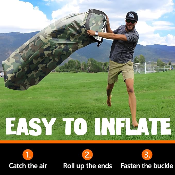 AlphaBeing Inflatable Lounger Beach Chair Accessories, Air Sofa Hammock Inflatable Couch for Camping Backyard Lakeside with Compression Sacks, Ideal Outdoor Gifts for Adults