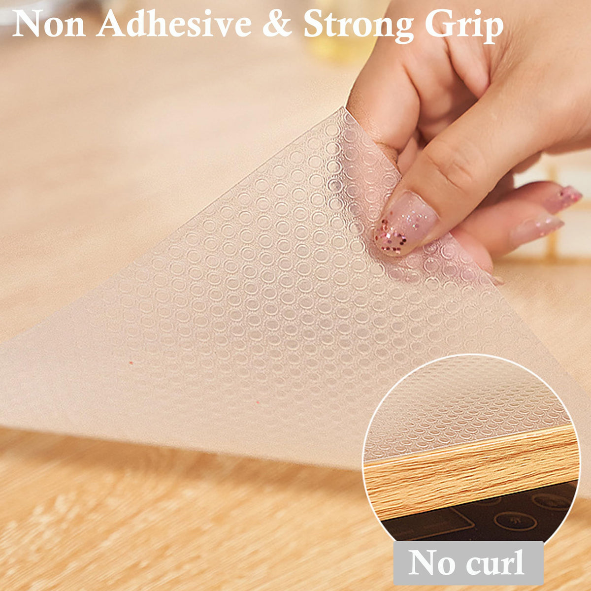 Shelf Liner for Kitchen Cabinets Liners Non Slip Waterproof 14 Inch Wide X 20 Ft Non Adhesive Cabinet Drawer Strong Grip Clear Closet Pantry Shelf Liner Cupboard Refrigerator Bathroom Drawer Mat