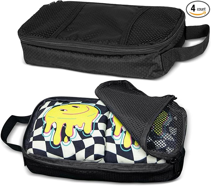 Play Platoon Cornhole Bag Carrying Bag, with 4 Separation Pouches, Black