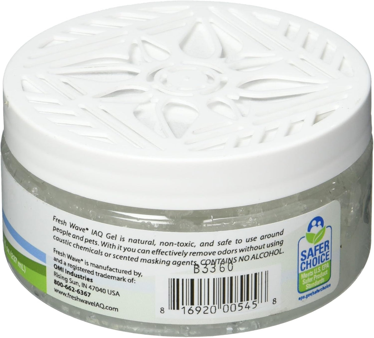 Fresh Wave IAQ Commercial Odor Eliminating Gel, 8 Fl. Oz. | Odor Absorbers for Home | Safer Odor Relief | Natural Plant-Based Odor Eliminator | Replace Every 15-60 Days