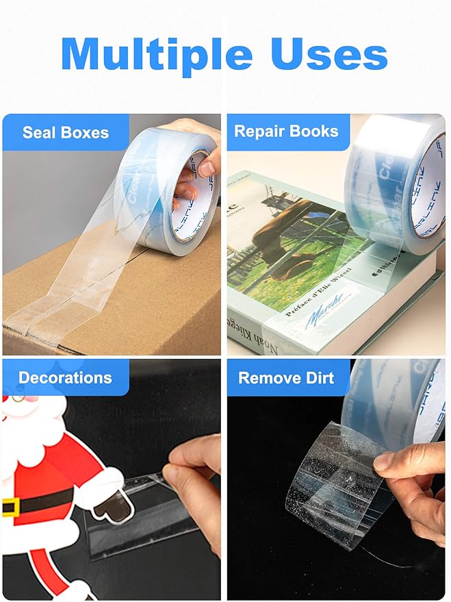 JARLINK Clearer Packing Tape 18 Rolls, Heavy Duty Packaging Tape for Shipping Packaging Moving Sealing, 2.8mil Thicker, 1.88 inches Wide, 60 Yards Per Roll, 1080 Total Yards