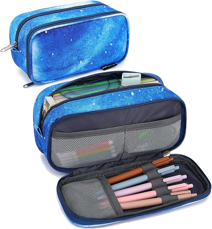 Pencil Cases for kids, Large Capacity Pencil Pouch, Office College School Marker Organizer Case pen for Men Women Adult Teens