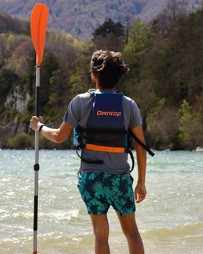 Owntop Adult Swim Vest - Adjustable Safety Strap & Premium Buoyancy for Paddle Sports, Kayaking, Canoeing, Boating