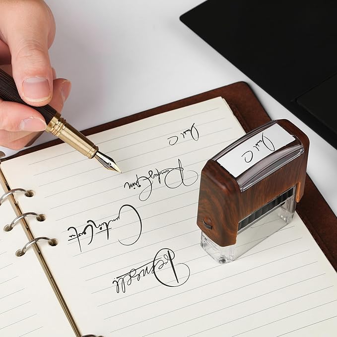 Custom Stamp-Rubber Stamps Custom,self Inking Stamps Personalized-Address Stamps Self Inking Personalized, Signature Stamp for Business, Office, Personal Use (0.55inch x1.5inch)