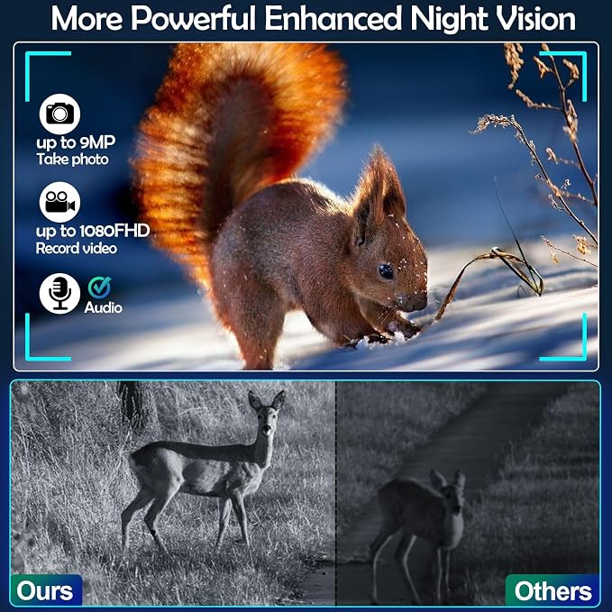 Nightiger Night Vision Binoculars High Resolution 6x5 Excellent Color Optics Built-in 6000mAh Rechargeable Batteries FHD Night Vision Goggles with Camera Night Vision Monocular Telescope Binoculars