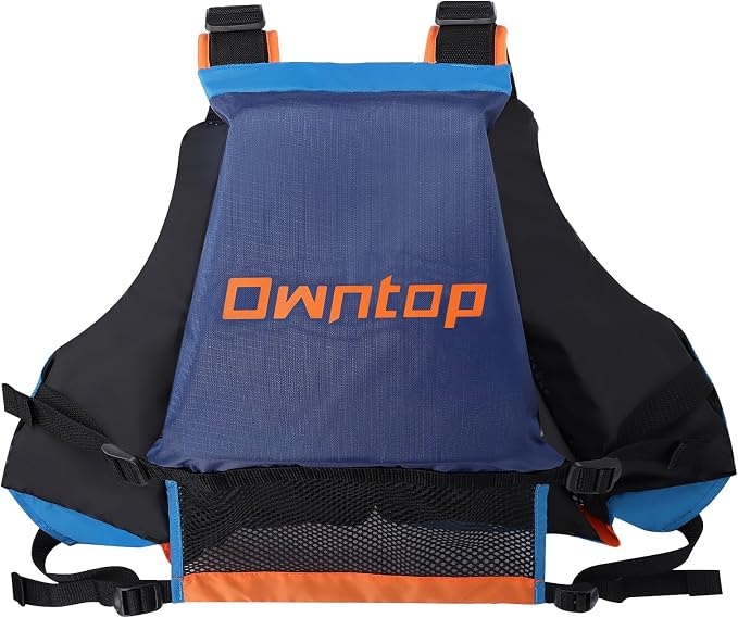 Owntop Adult Swim Vest - Adjustable Safety Strap & Premium Buoyancy for Paddle Sports, Kayaking, Canoeing, Boating