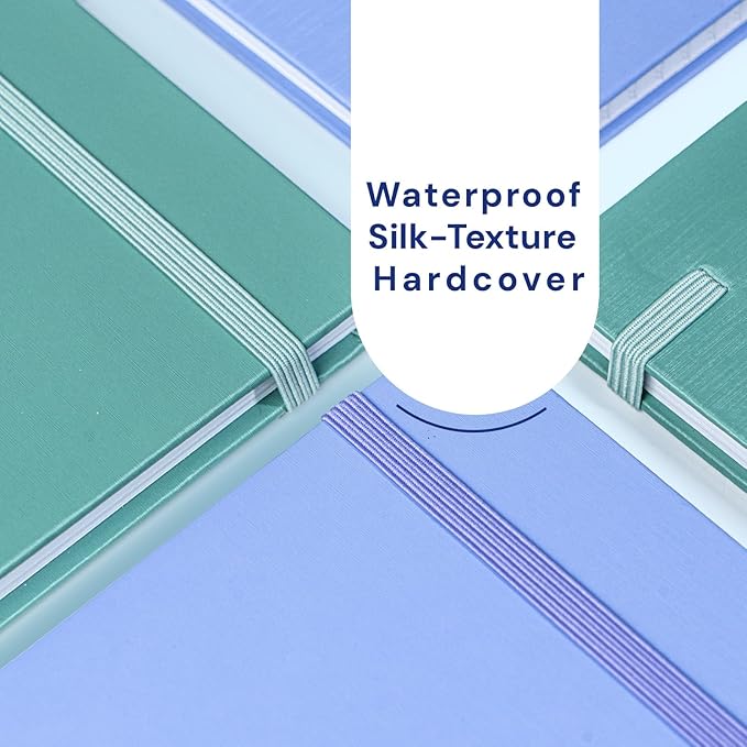 A4 Lined Journal Notebook, 8mm Ruled Notepad, Journaling for Writing, Work, School, Travel and Note Taking, Hardcover 160 Pages (80 Sheets) 8.27 x 11.6 inches (3 Pack Blue)