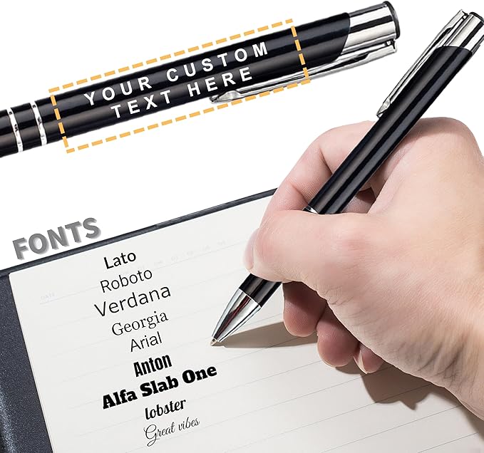 Personalized Custom Pens Up to 480pc with Stylus Tip, Multi-coloured Pens for Business Writing, Office Gifts