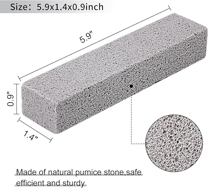 HongWay 10 Pack Pumice Stone for Cleaning, Pumice Stone for Toilet Cleaning Bowl Stick, Heavy Duty Strong Pumice Cleaning Bar for Bathtubs, Kitchen Sink, Grill, Household (5.9 x 1.4 x 0.9 Inches)