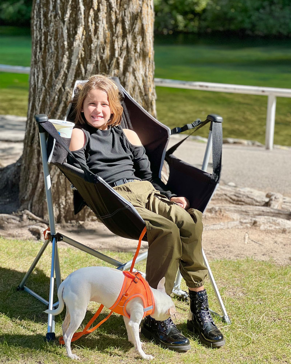 KingCamp Hammock Camping Chair, Swinging Portable Folding Camp Chairs for Adults 400lbs Heavy Duty Foldable Oversized Rocker with Aluminum Alloy Frame Cup Holder Pillow for Outdoor Beach Patio Sport