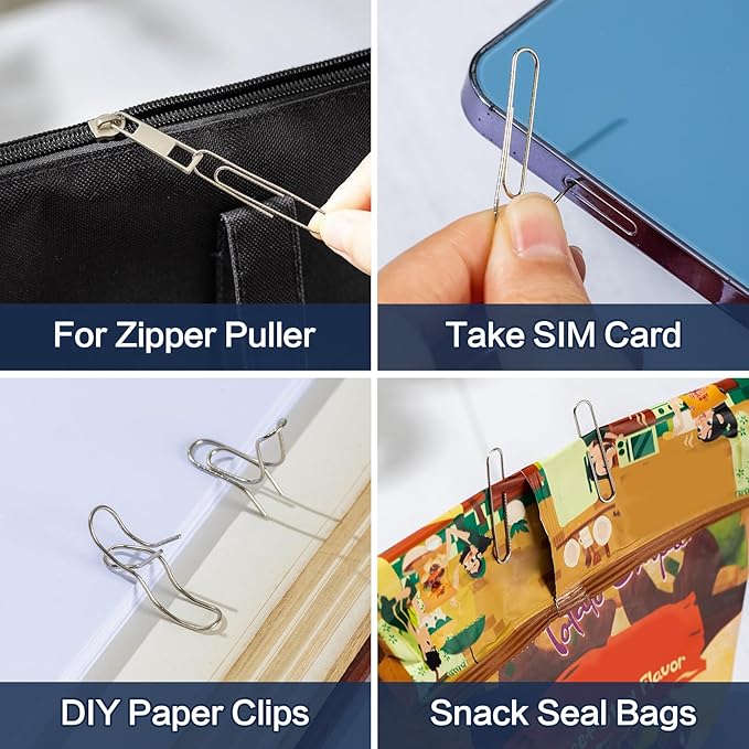 Deli #1 Smooth Paper Clips, 600 Medium Paper Clips, 6 Boxes of 100 Each, Silver