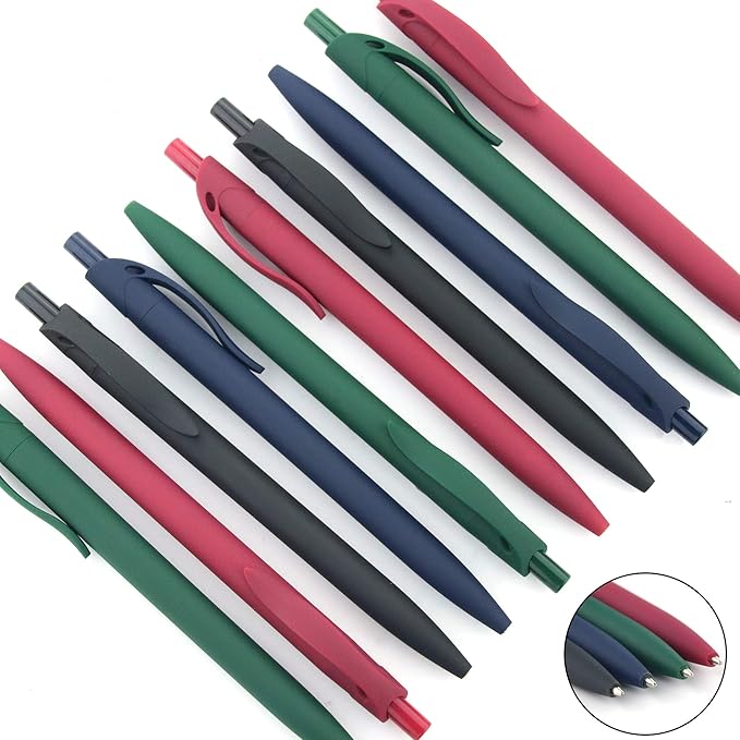 Deegtran Retractable Ballpoint Pens, 200 Pack, No Bleed, Medium Point, Smooth Ink, 1.0MM Black Ink