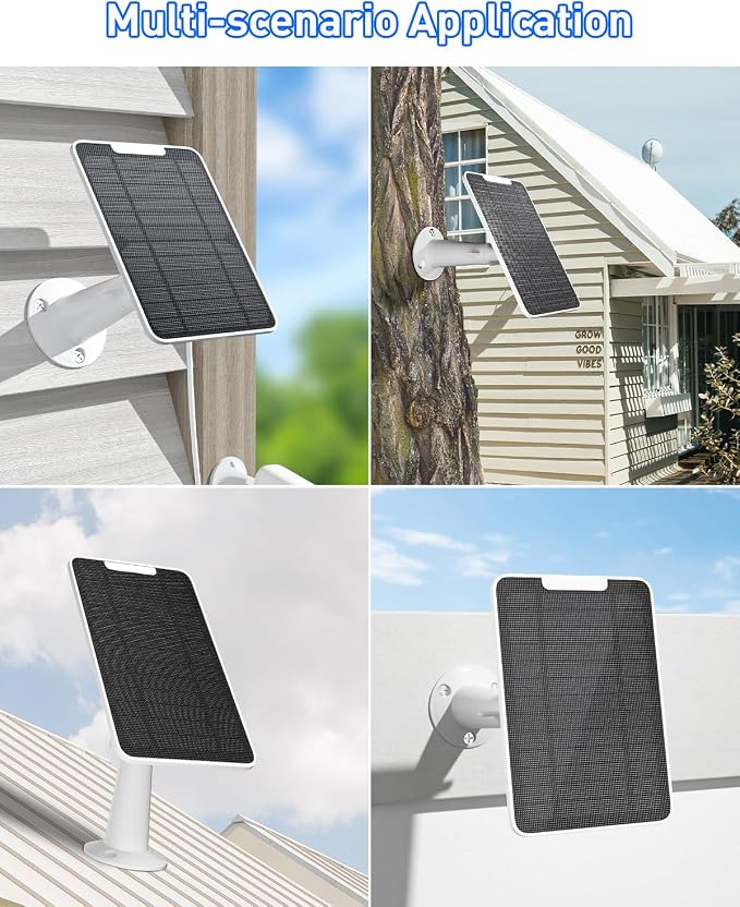 Premium Solar Panel for Google Nest Camera, 5W Camera Solar Panel Power for Google Nest Cam Outdoor & Indoor (Battery Version), Special Made for Google Nest Cam, IP65 Waterproof, w/ 13ft Cable, 1 Pack