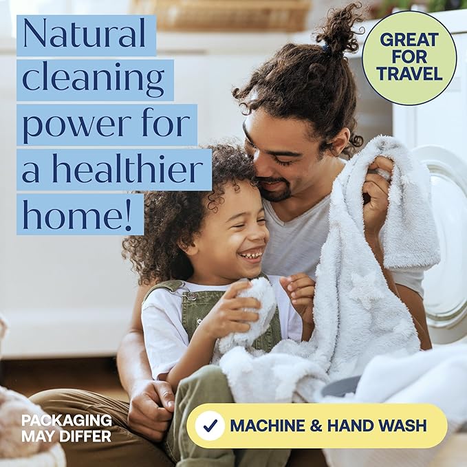 Fab Tab Laundry Detergent Tablets, Plant-Based Formula, Removes Tough Stains, Plastic-Free Alternative to Pods, All Washing Machines (30 Count, Floral)