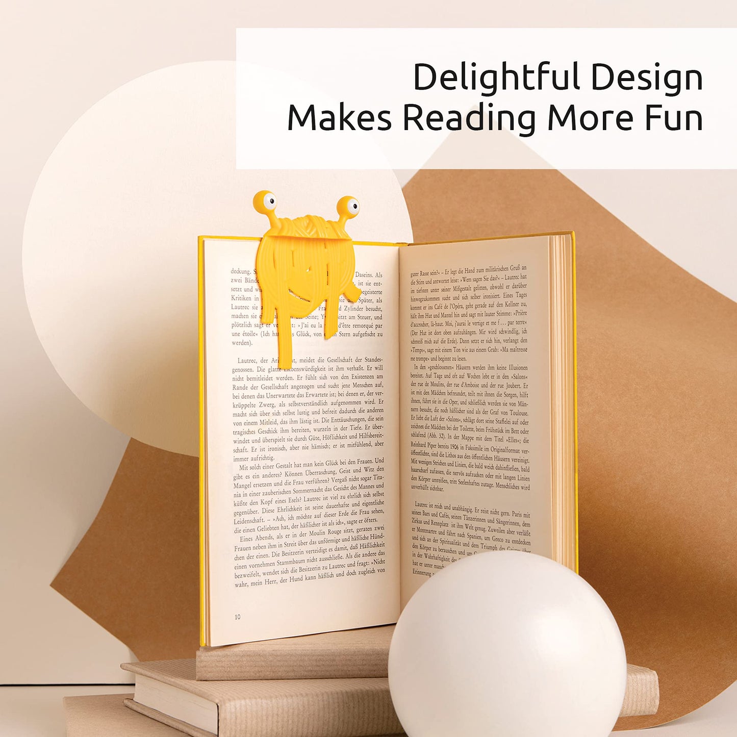 OTOTO Bookmarks - Gifts for Book Lovers, Unique Gifts for Book Readers, Women & Men, Bookmark Gifts for Kids, Girls, Boys, Manga Readers (Spaghetti)