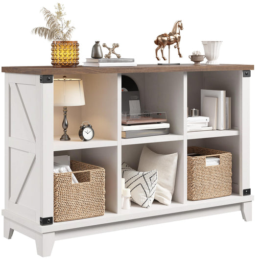 EnHomee 6 Cube Storage Organizer and Shelf, Cube Storage Shelf,White Bookshelf with Storage for Bedroom and Home Office