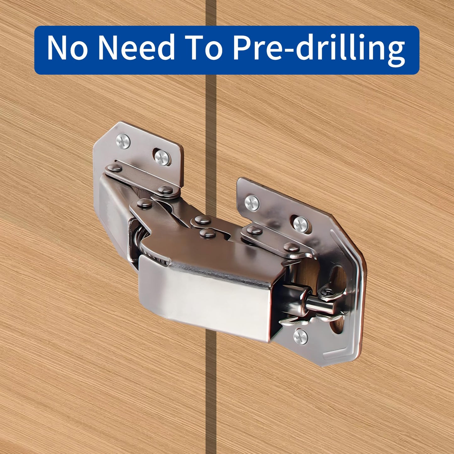 Zishengho 90 Degree 10 Pack Hidden Soft Close Surface Mount Spring Hinges Concealed Cabinet for Cupboard Kitchen