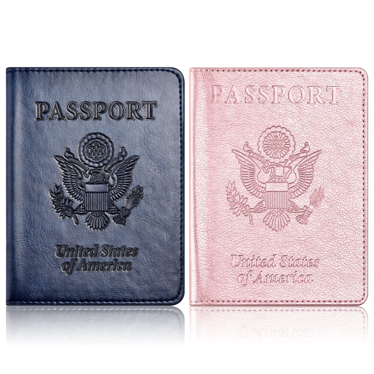 Eoehro 2Pack Passport Holder Wallet Cover Case, Travel Essentials for Women and Men