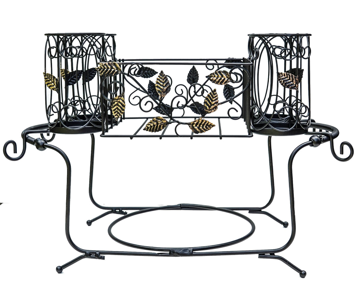 Maypes Utensil Caddy - Silverware Caddy or Napkin, Cutlery and Plate Holder - The Ideal 2-Piece Portable Outdoor Kitchen Accessories Buffet Organizer for Picnics, Camping, Barbecue, Parties and Events